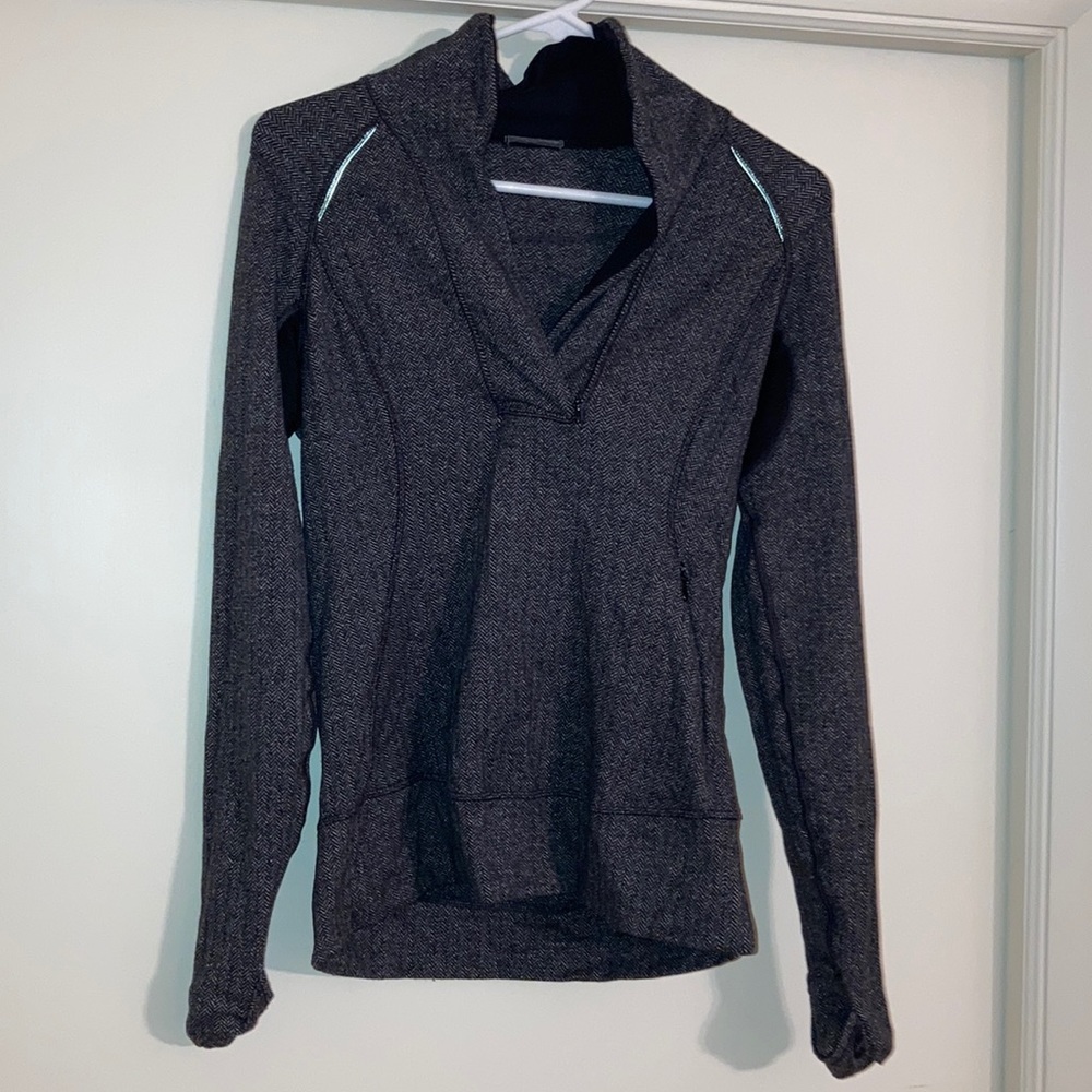 Lululemon Gray & Black High Neck Pullover - 4